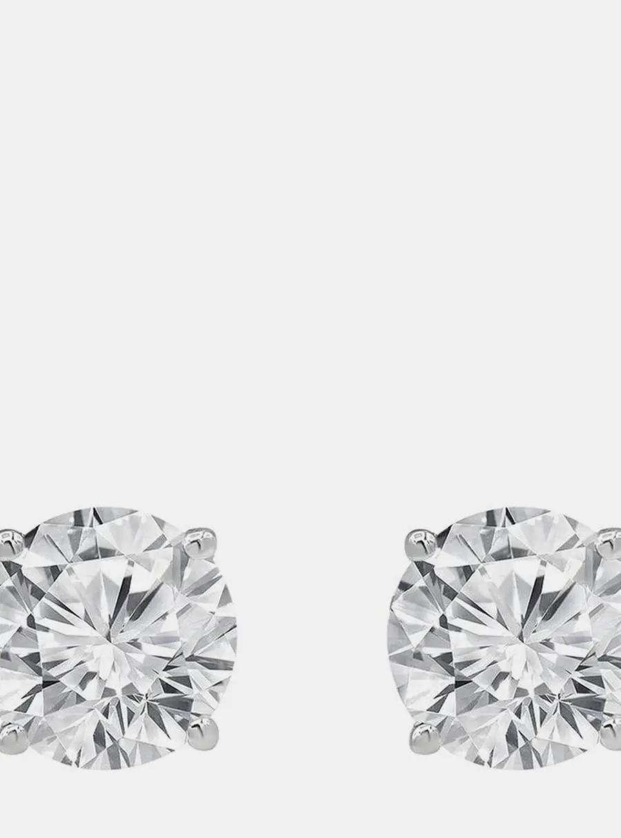 5ct 14k White Gold Lab Grown Diamond Basic Stud Earring