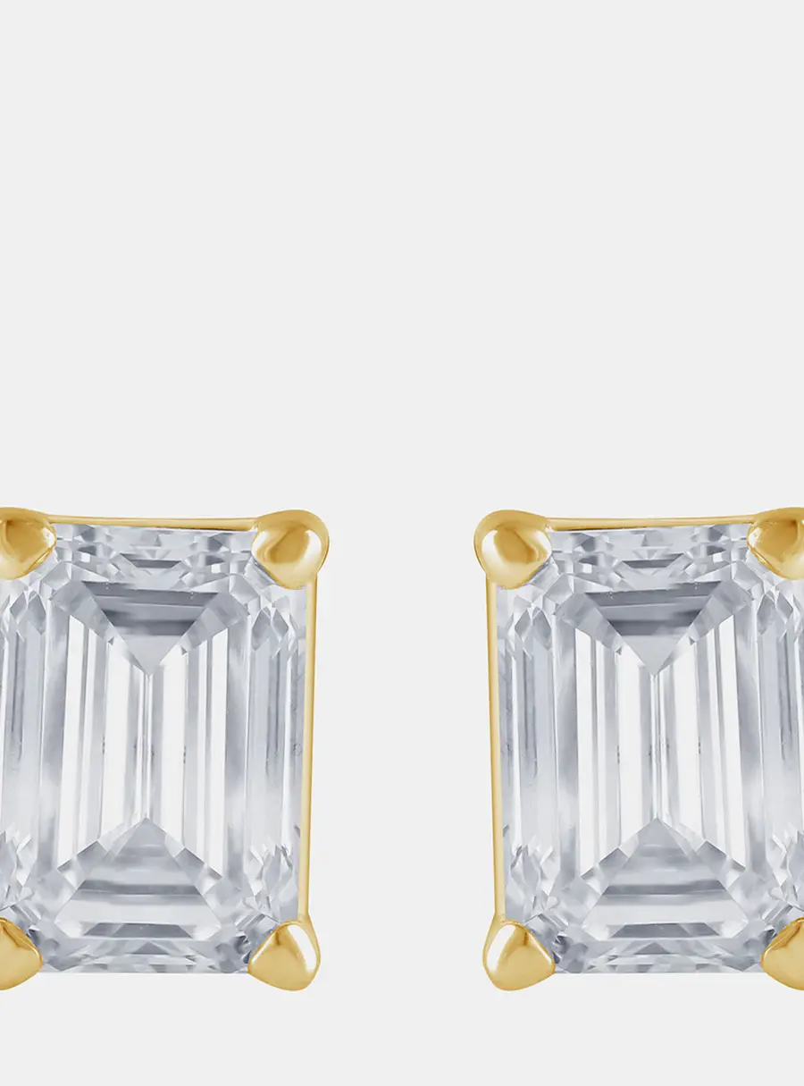 2ct 14k White Gold Lab Grown Diamond Basic Stud Earring