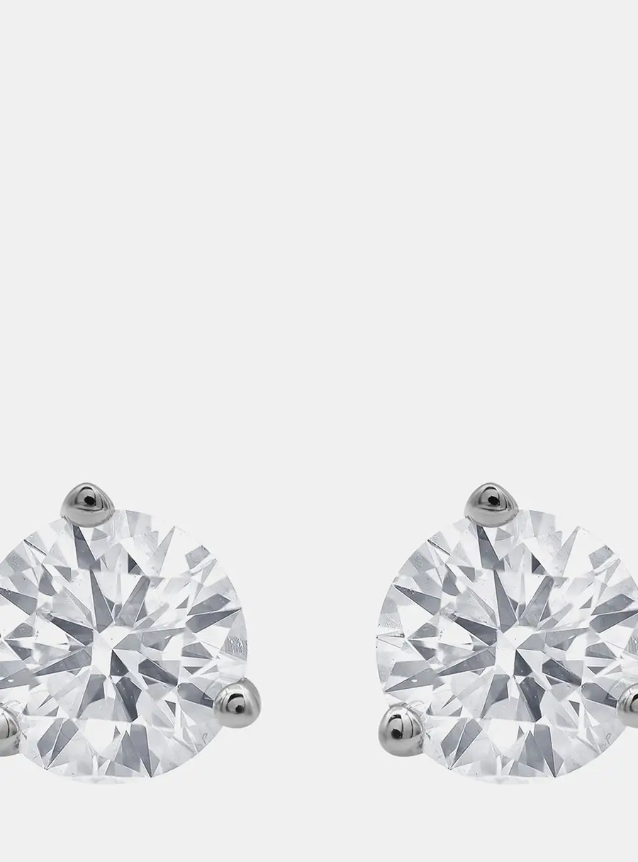 2.5ct 14k White Gold Lab Grown Diamond Martini Stud Earring