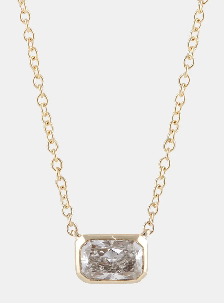 0.45ct 14k Yellow Gold Lab Grown Diamond Solitaire Pendant