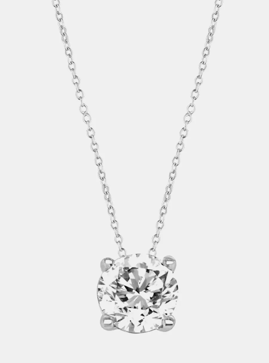 0.7ct 14k White Gold Lab Grown Diamond Solitaire Pendant