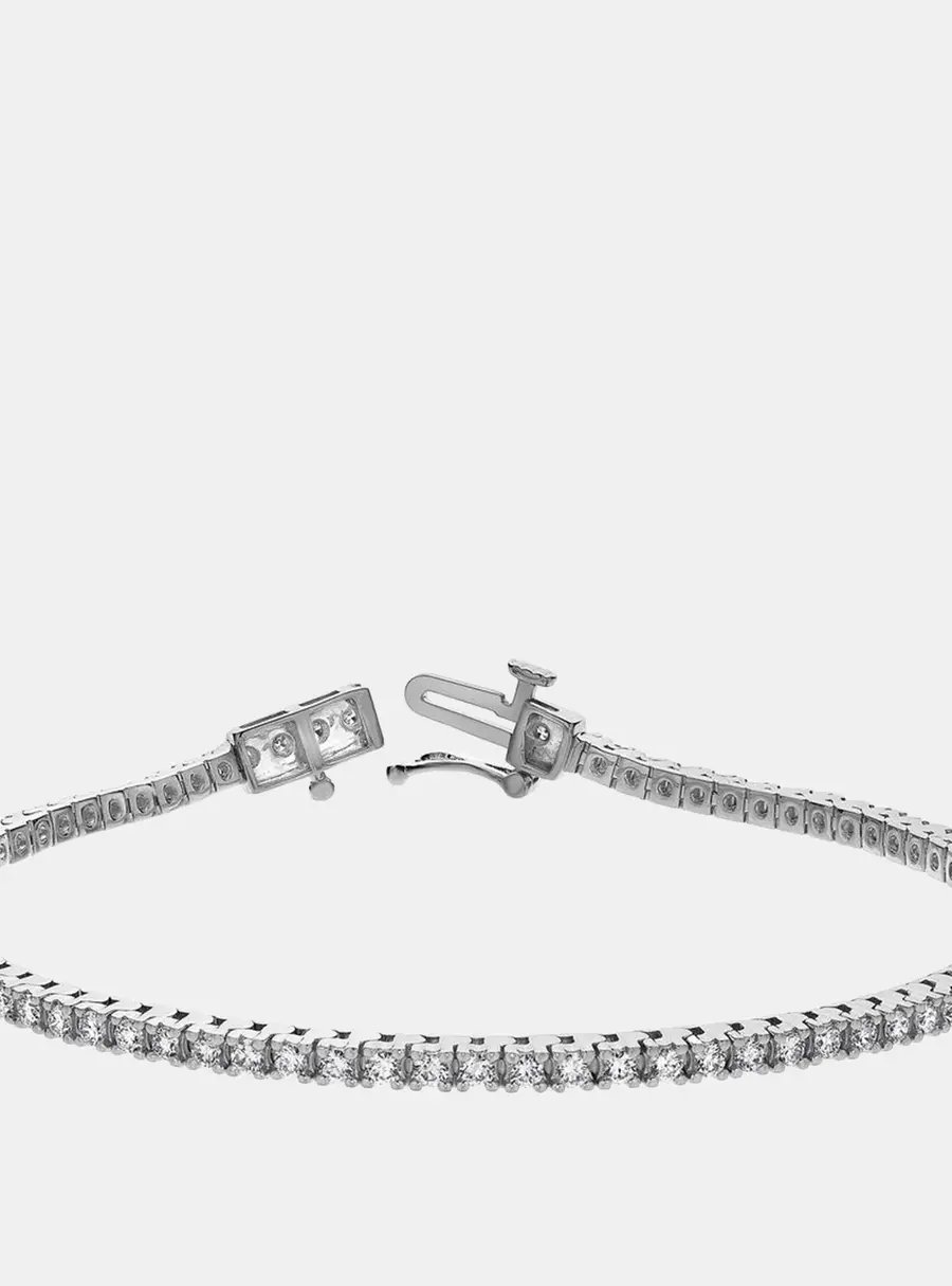 1.6ct 14k White Gold Lab Grown Diamond Tennis Bracelet