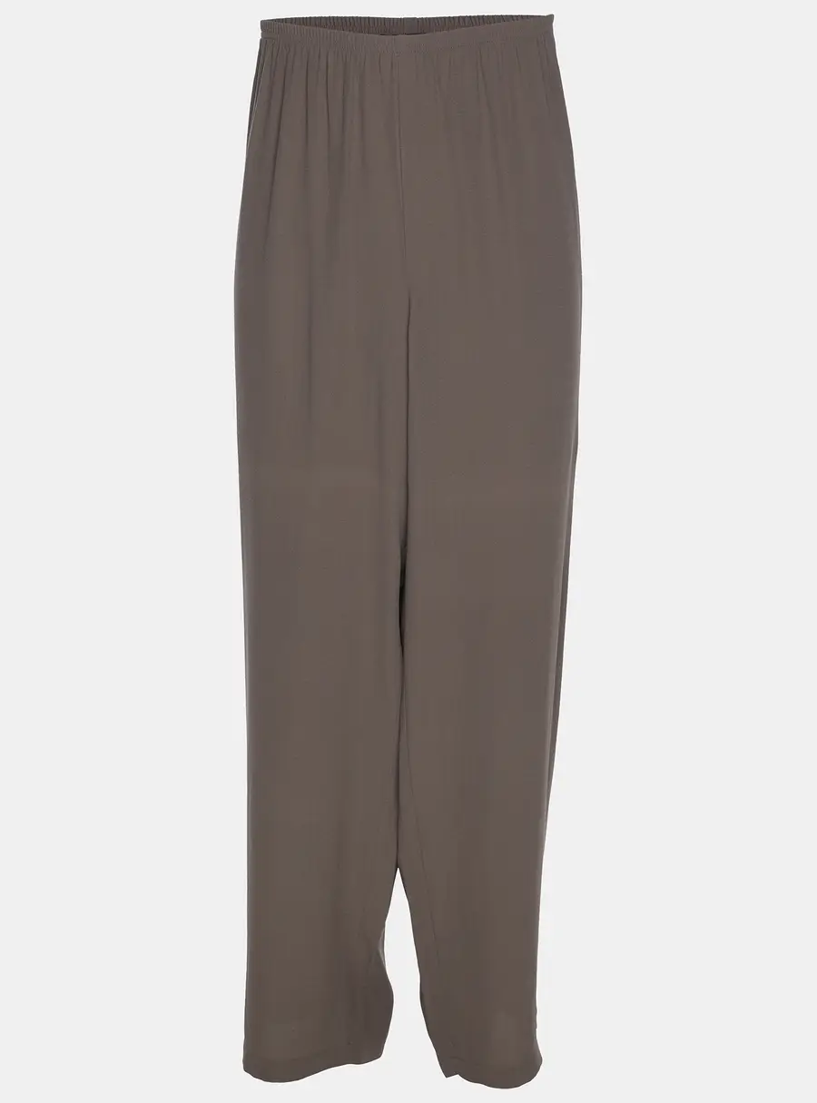 Eileen Fisher Grey Crepe Wide Leg Trousers XXL