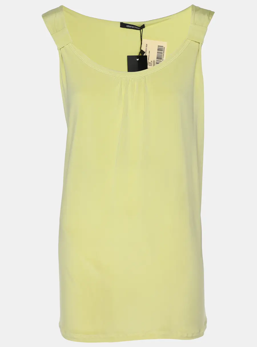 Elena Miro Yellow Jersey Sleeveless Top XL
