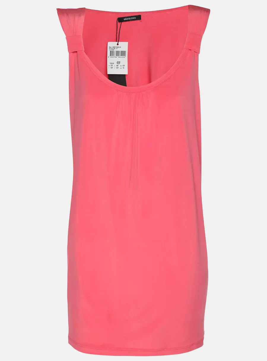 Elena Miro Pink Jersey Sleeveless Top L