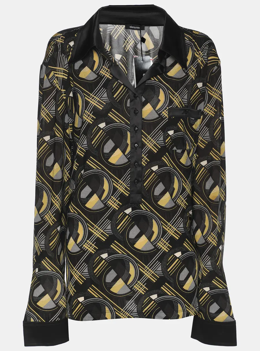 Elena Miro Multicolor Printed Jersey Full Sleeve T-Shirt XXL