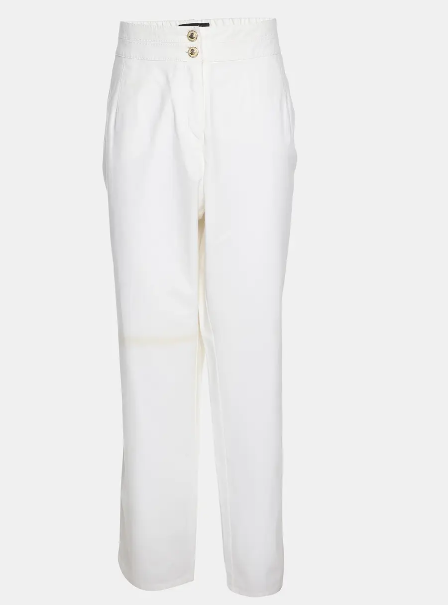 Elena Miro White Jersey Pants XXL