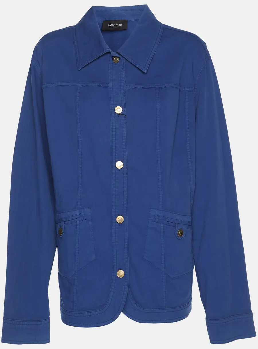 Elena Miro Blue Denim Shirt Jacket XL