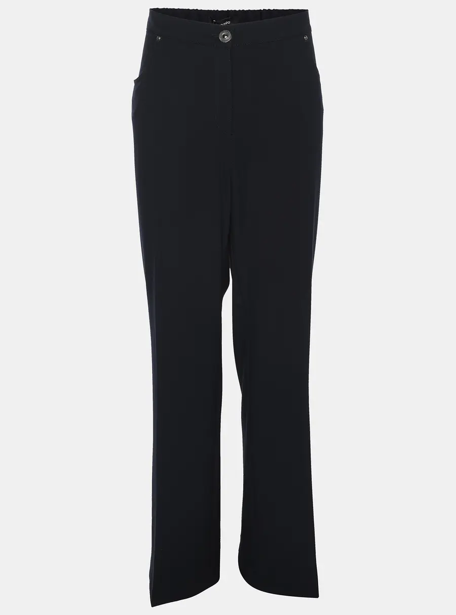 Elena Miro Navy Blue Jersey Crystal Embellished Pants XXL