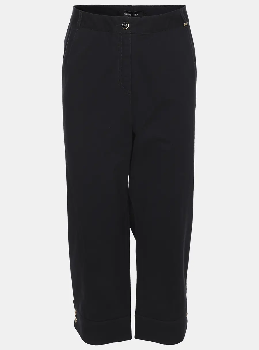 Elena Miro Navy Blue Cotton Pants XXL