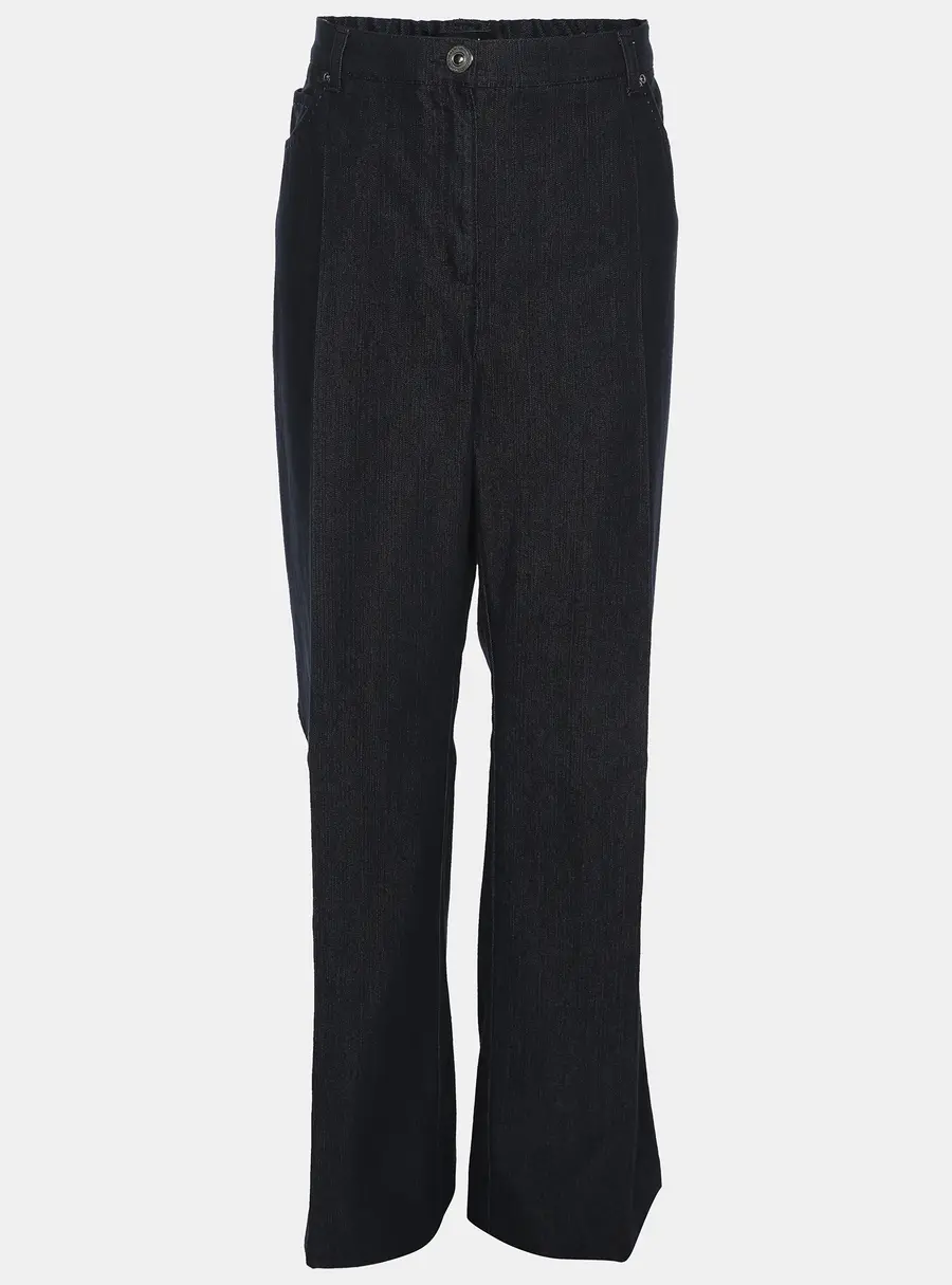 Elena Miro Blue Denim Embellished Pocket Jeans XXXL