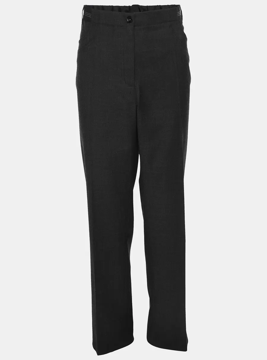 Elena Mire Dark Grey Wool Blend Trousers XXL