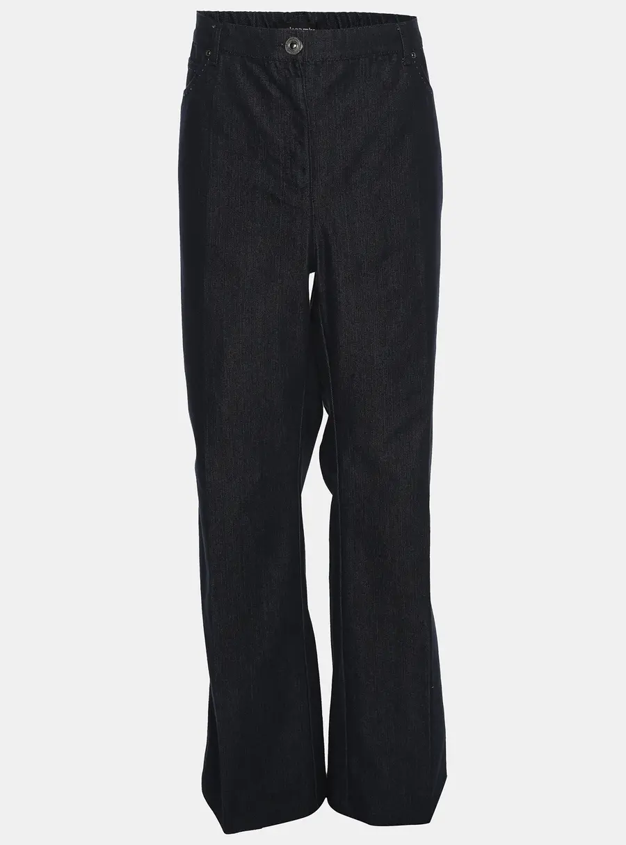 Elena Miro Blue Denim Embellished Pocket Jeans XXL
