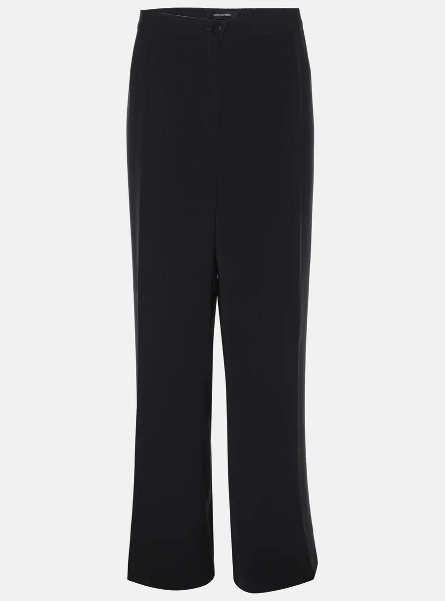 Elena Miro Black Crepe Straight Pants XXL