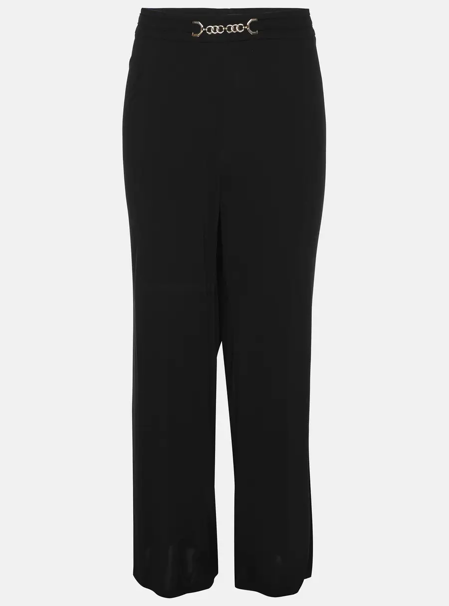 Elena Miro Black Jersey Embellished Pants XXL