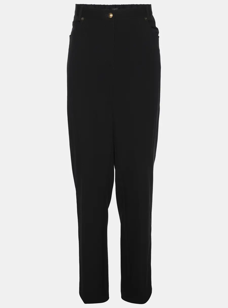 Elena Miro Black Jersey Straight Pants XXL