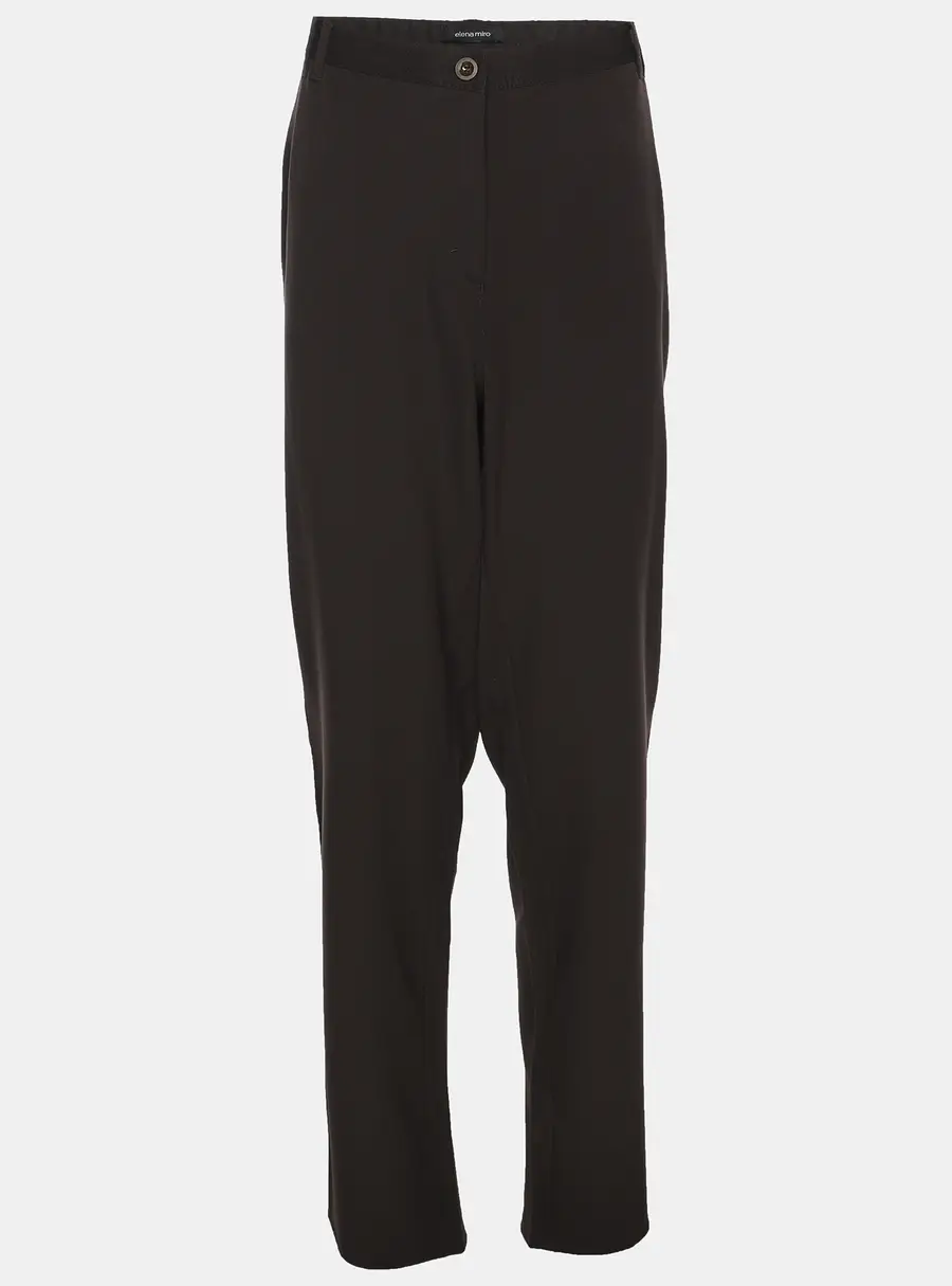 Elena Miro Brown Jersey Straight Pants XXL