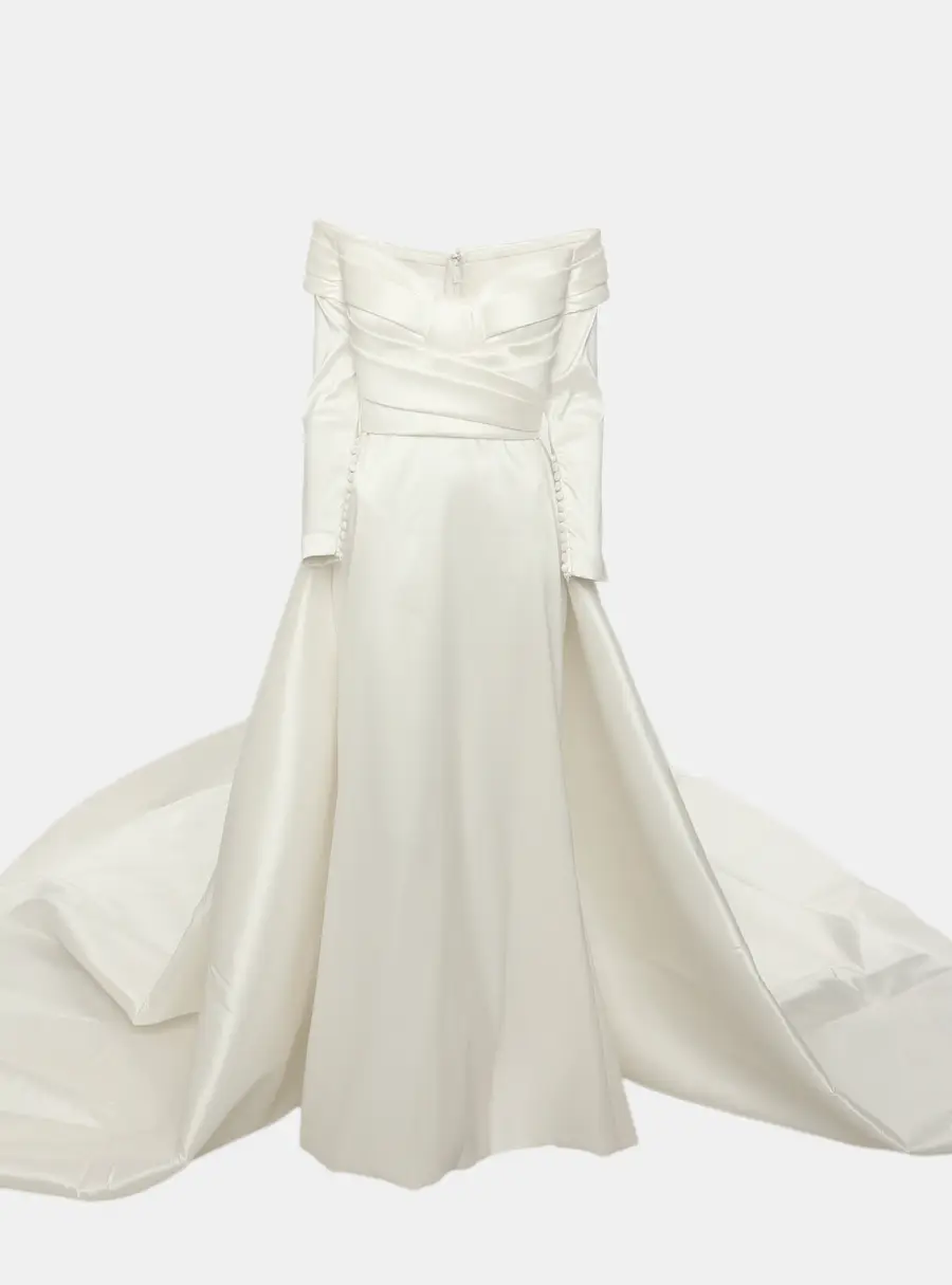 Elie Saab Pearl Satin Wedding Gown S
