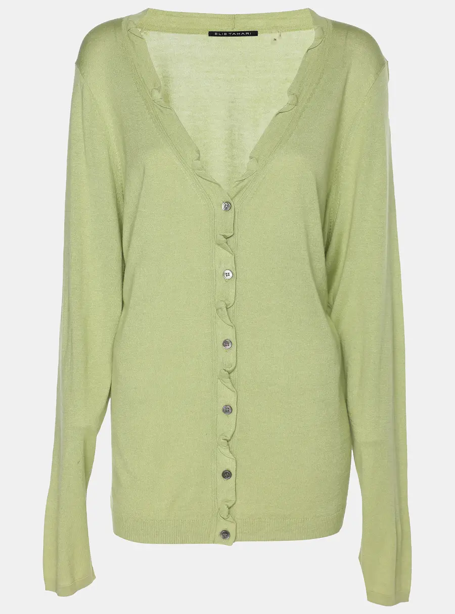 Elie Tahari Green Stretch Knit Sammy Long Sleeve Sweatshirt XXL