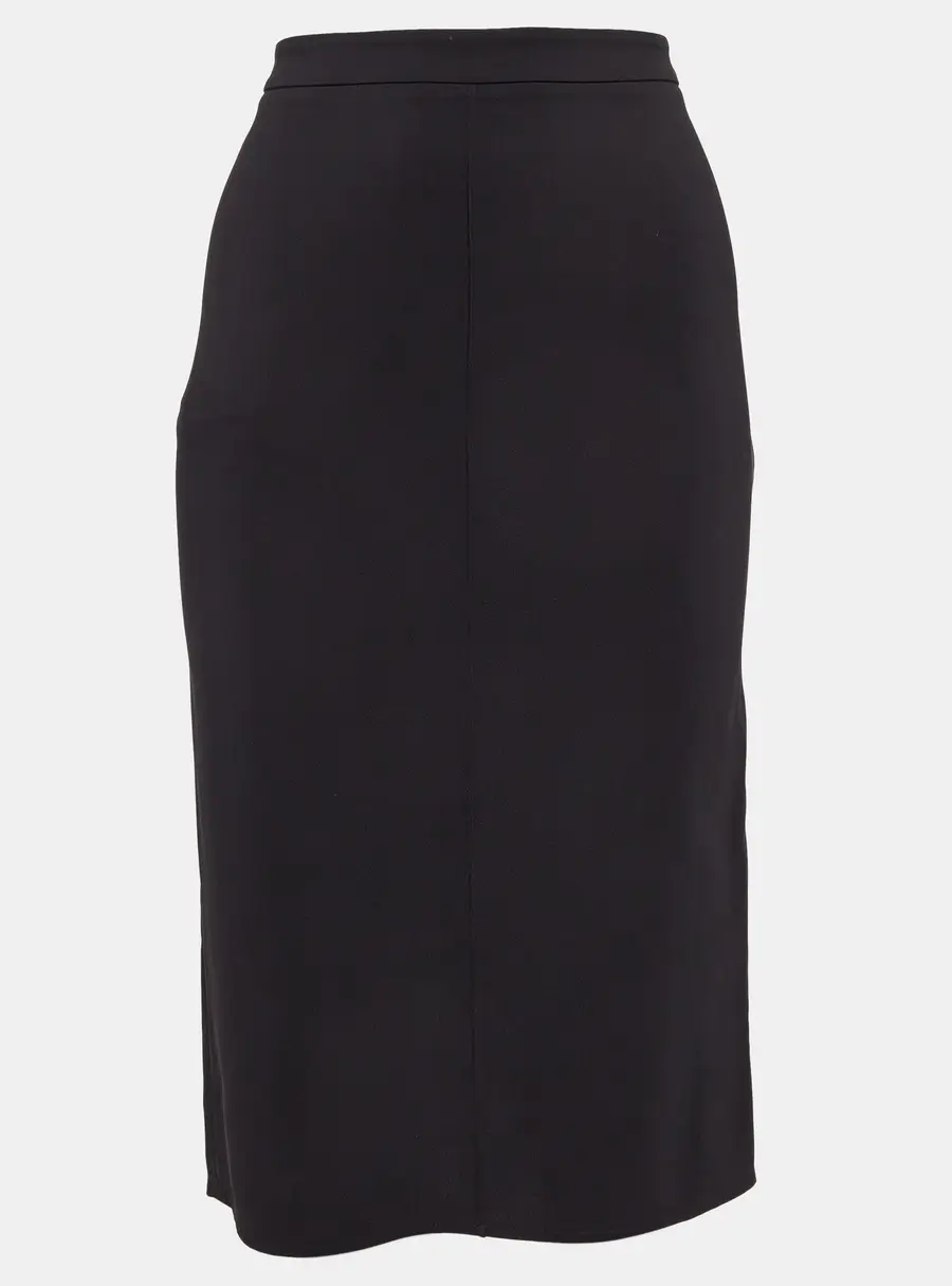 Elisabetta Franchi Black Crepe Pencil Skirt M