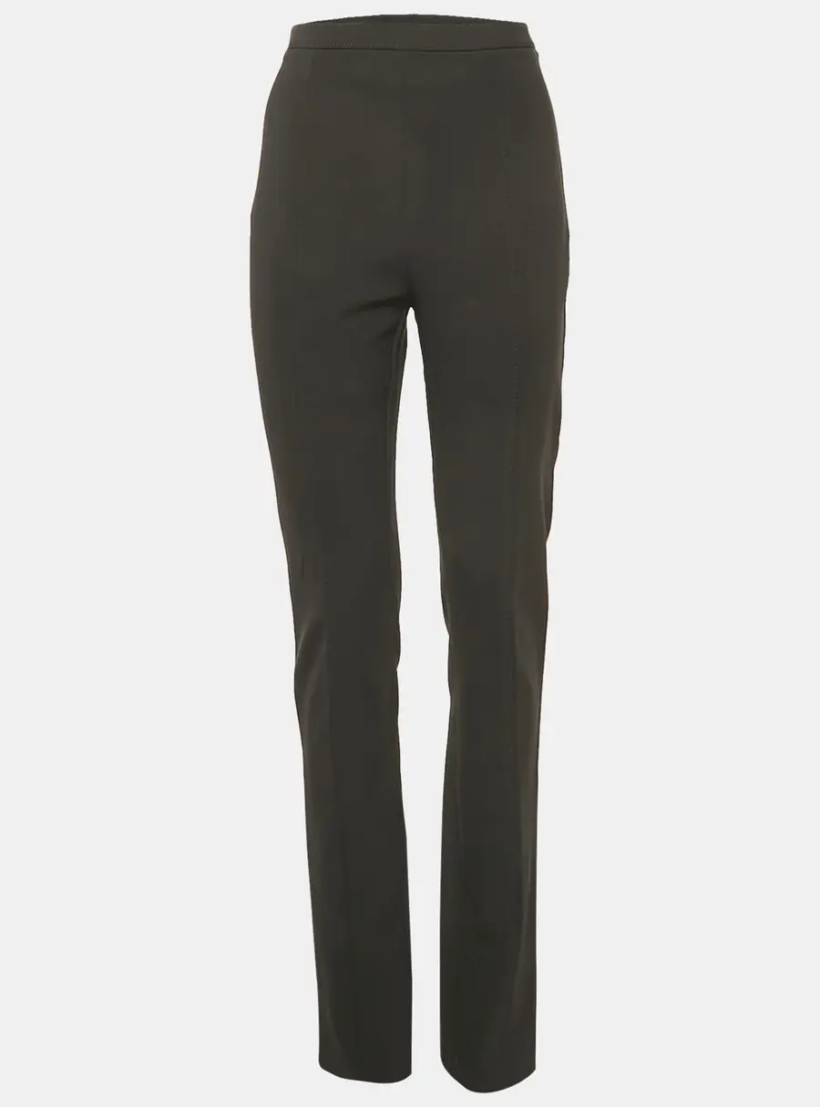 Elisabetta Franchi Black Crepe High Rise Trousers L