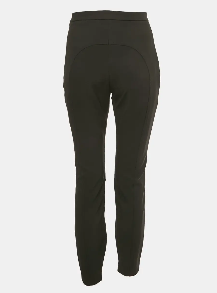 Elisabetta Franchi Black Drill Jersey Trousers L