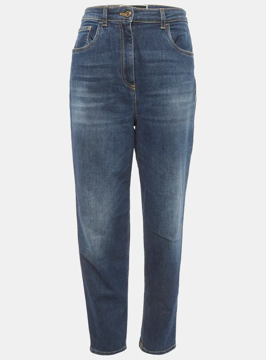 Elisabetta Franchi Blue Faded Denim Skinny Jeans M/Waist 28"