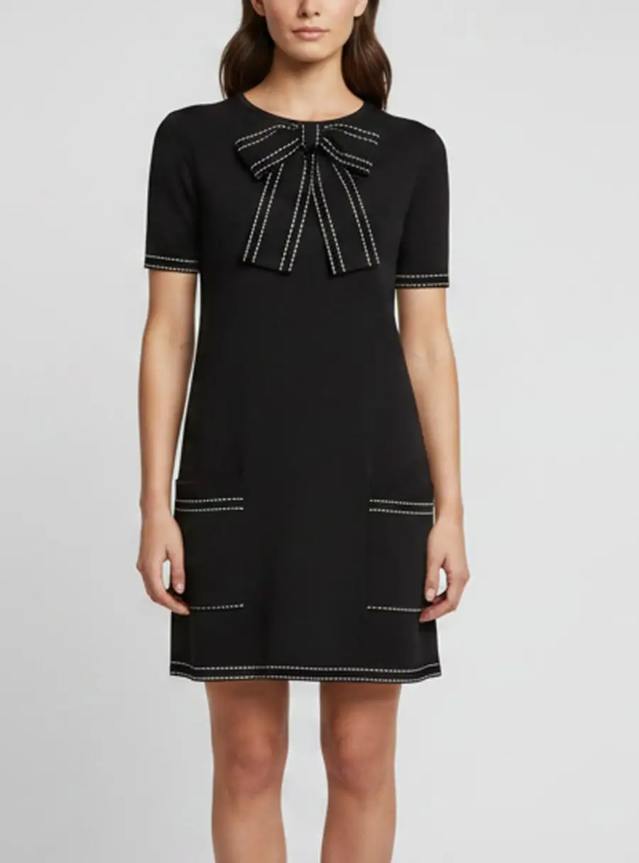 Elisabetta Franchi Black Abito Di Maglia Knitted Dress S