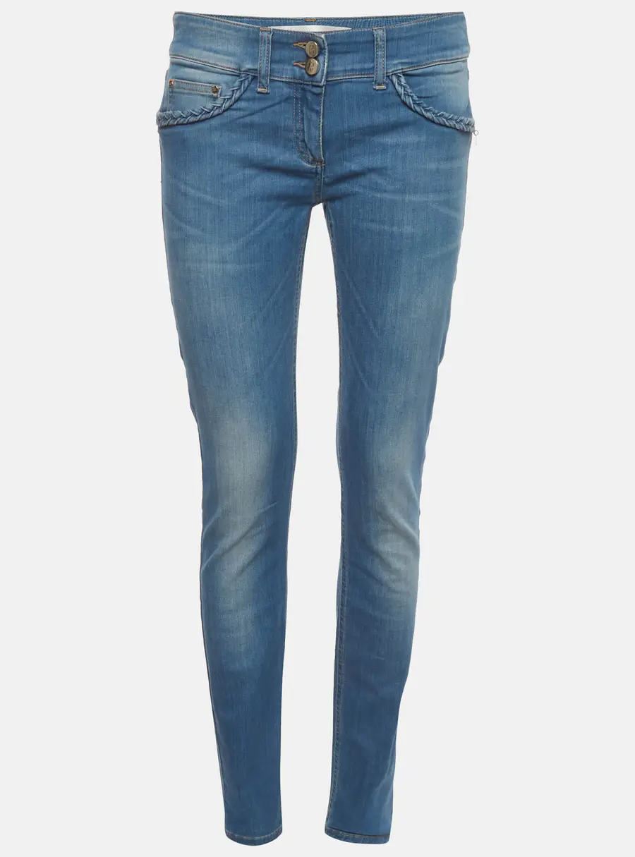 Elisabetta Franchi Blue Denim Slim Fit Jeans M / Waist 31"