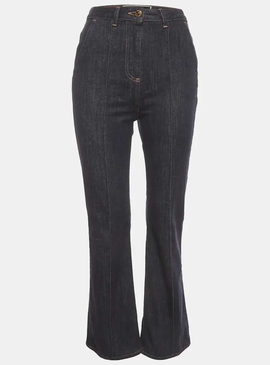 Elisabetta Franchi Blue Denim Flared Jeans S/Waist 24"