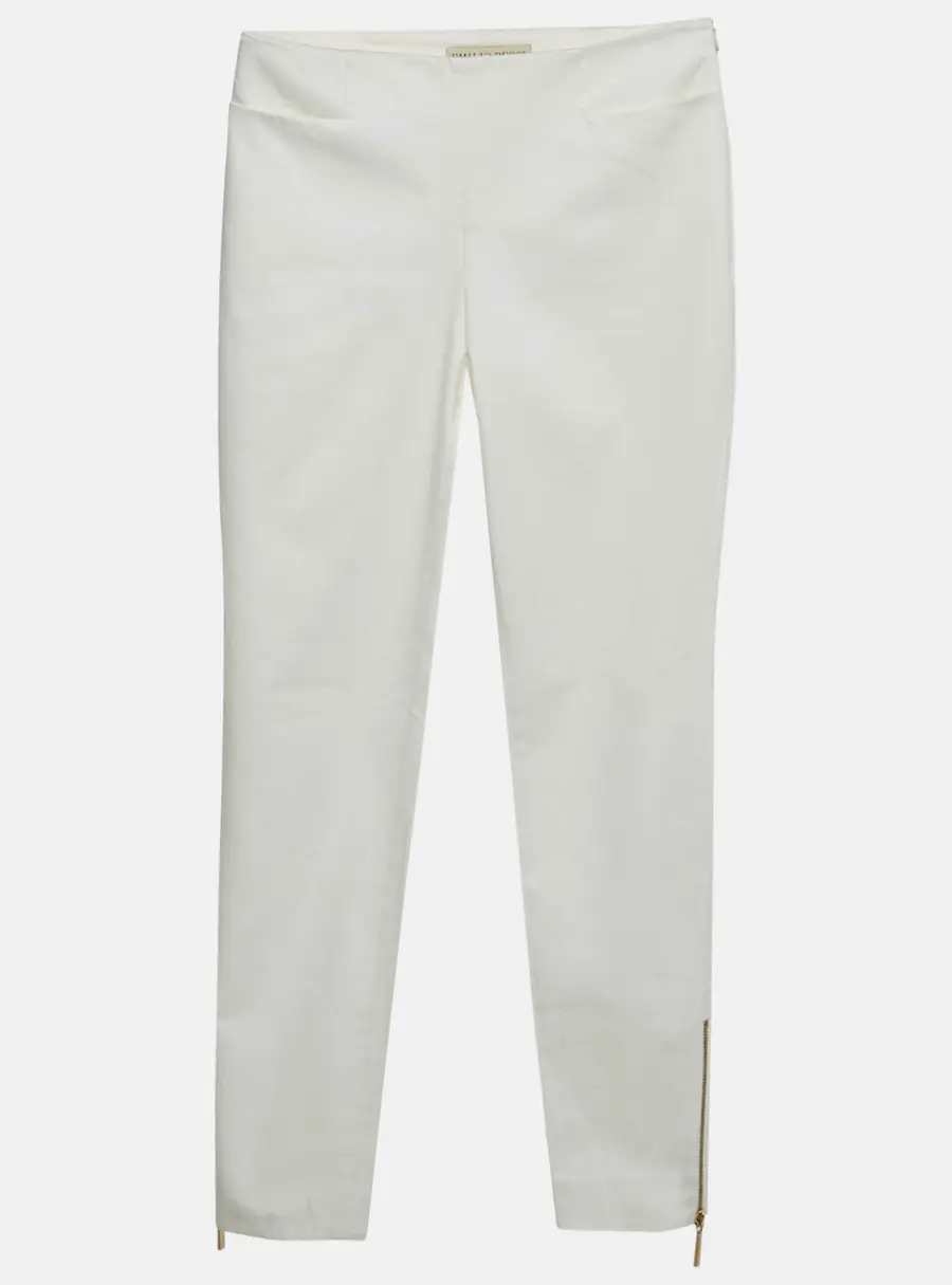 Emilio Pucci White Cotton Gabardine Trousers S