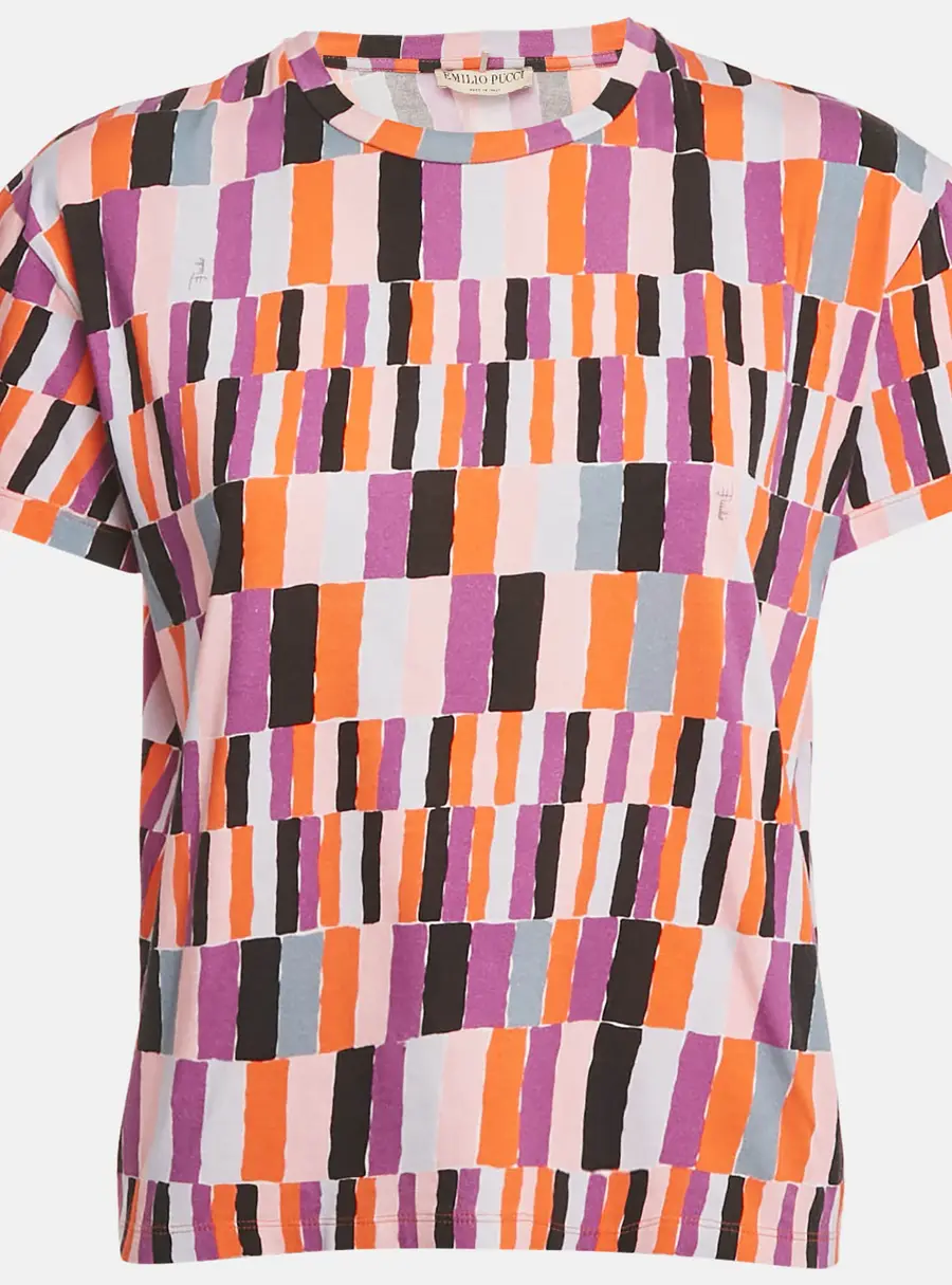 Emilio Pucci Multicolor Printed Jersey T-Shirt S