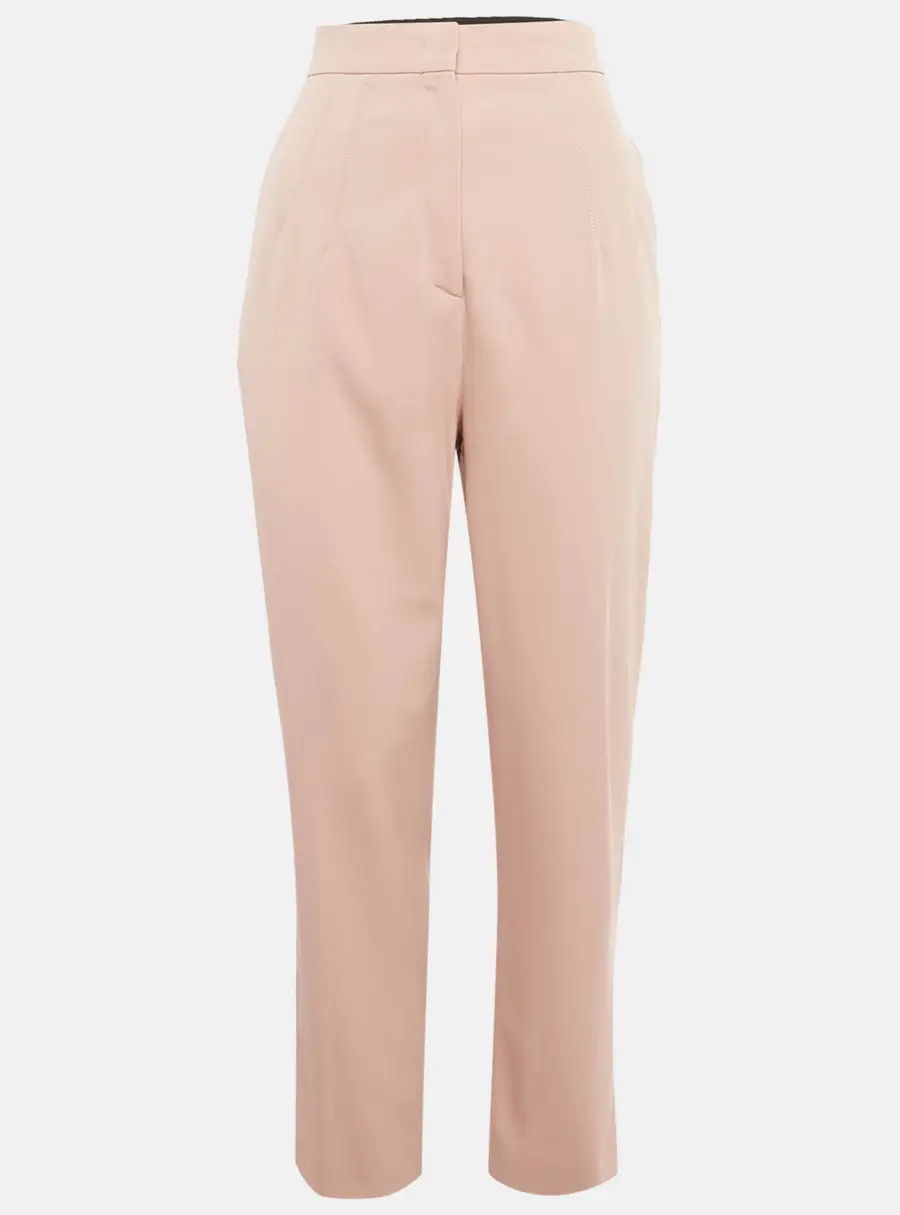 Emilio Pucci Pink Wool Pleated Trousers M