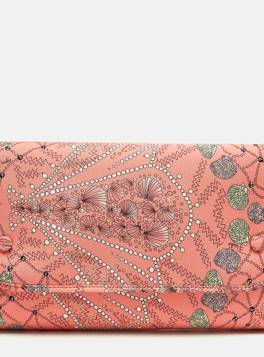 Emilio Pucci Multicolor Printed Fabric Flap Pouch