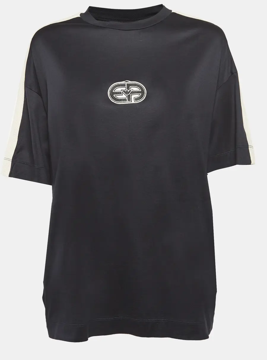 Emporio Armani Black Lyocell Blend Crewneck T-Shirt XL
