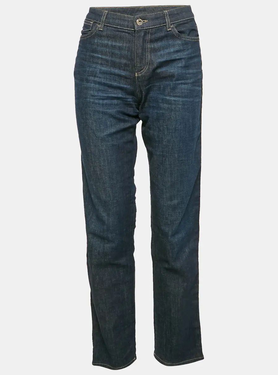 Emporio Armani Blue Washed Denim Side Band Detail Jeans Waist 28"