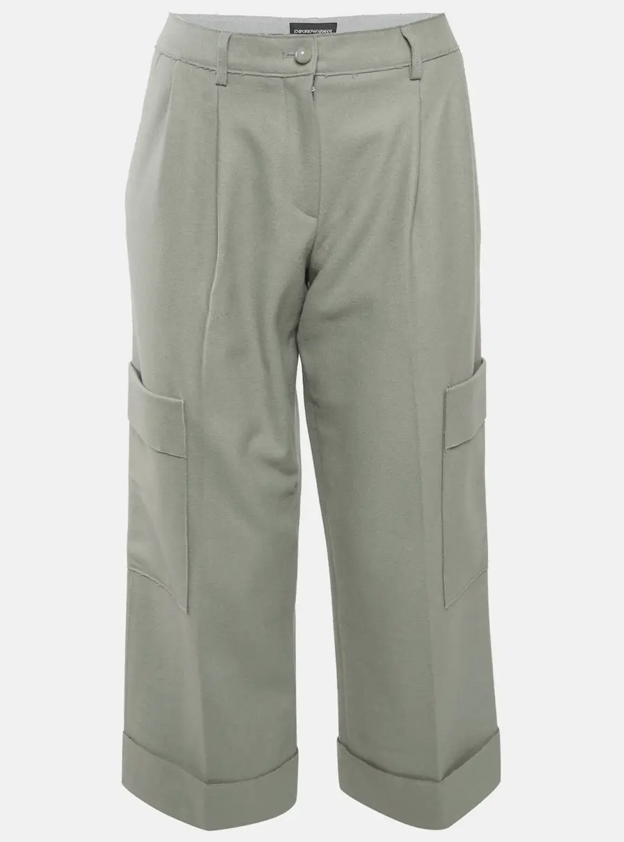 Emporio Armani Green Felt Cargo Pants M