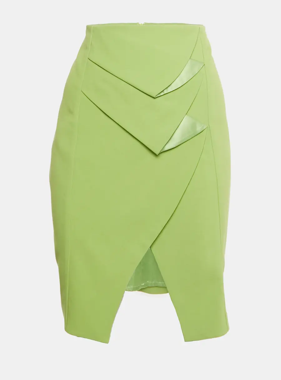 Emporio Armani Green Crepe Pencil Skirt M
