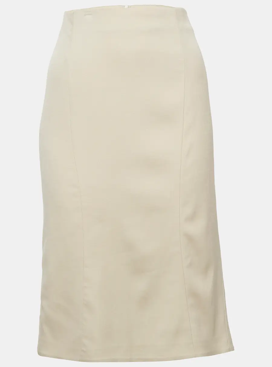 Emporio Armani Beige Wool Blend Mini Skirt L