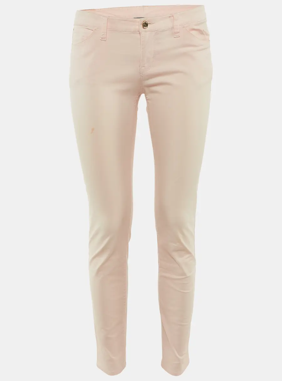 Emporio Armani Blush Pink Cotton Skinny Jeans M
