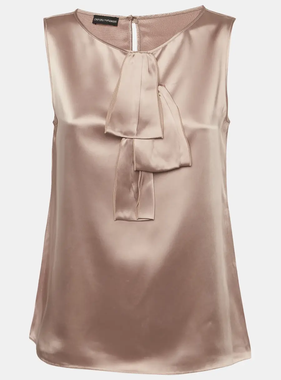 Emporio Armani Pink Satin Sleeveless Top M
