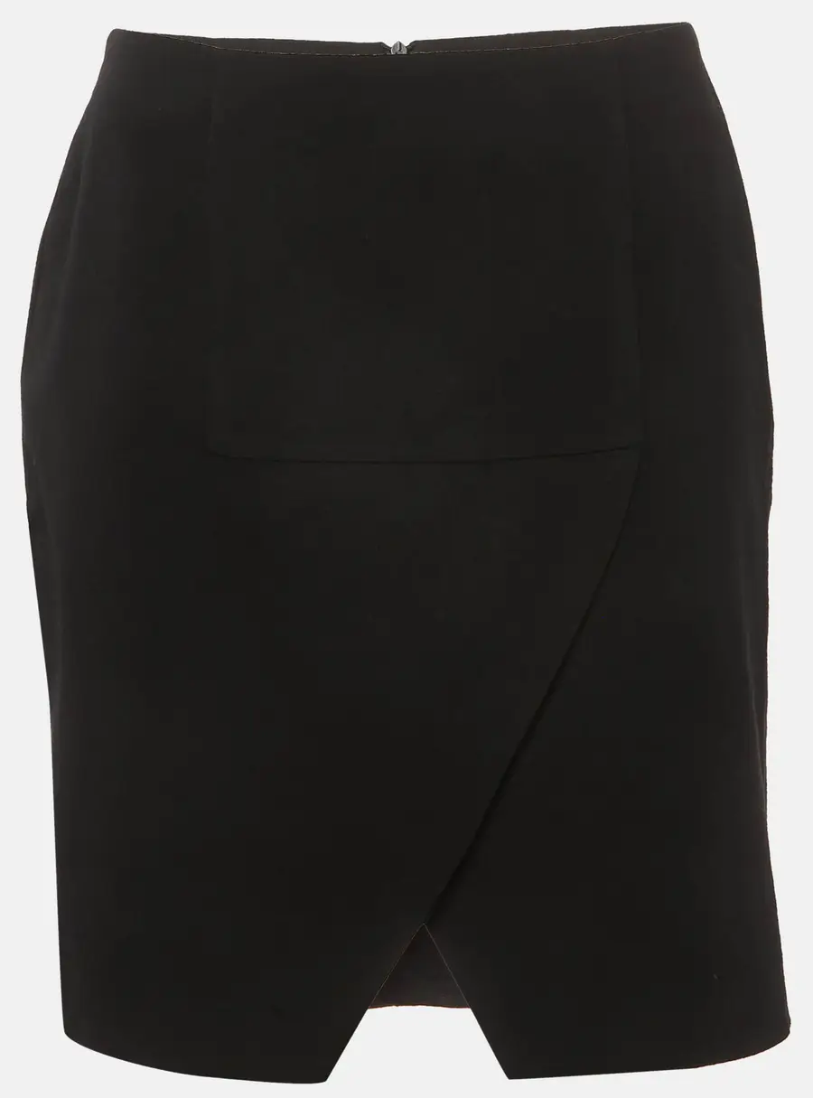 Emporio Armani Black Gabardine Pencil Skirt M
