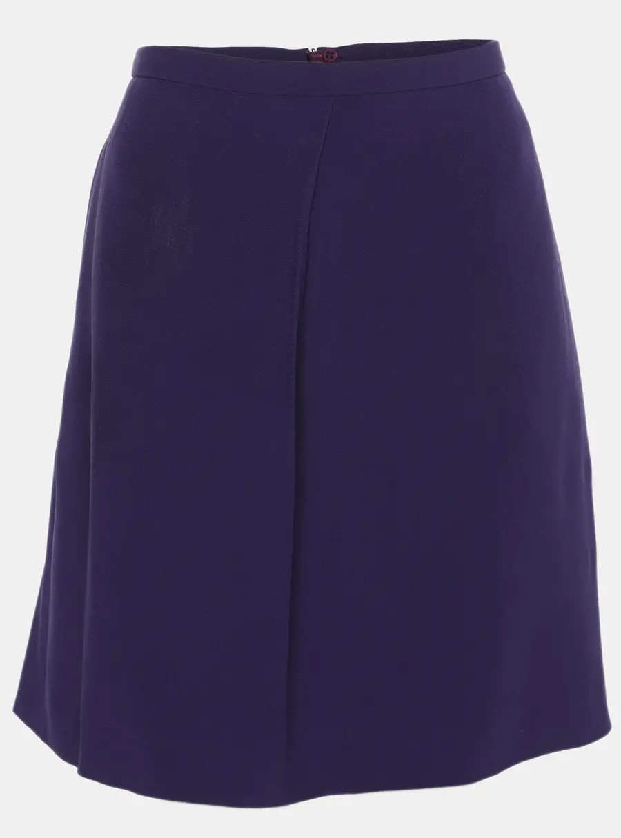 Emporio Armani Purple Crepe Fabric Mini Skirt S
