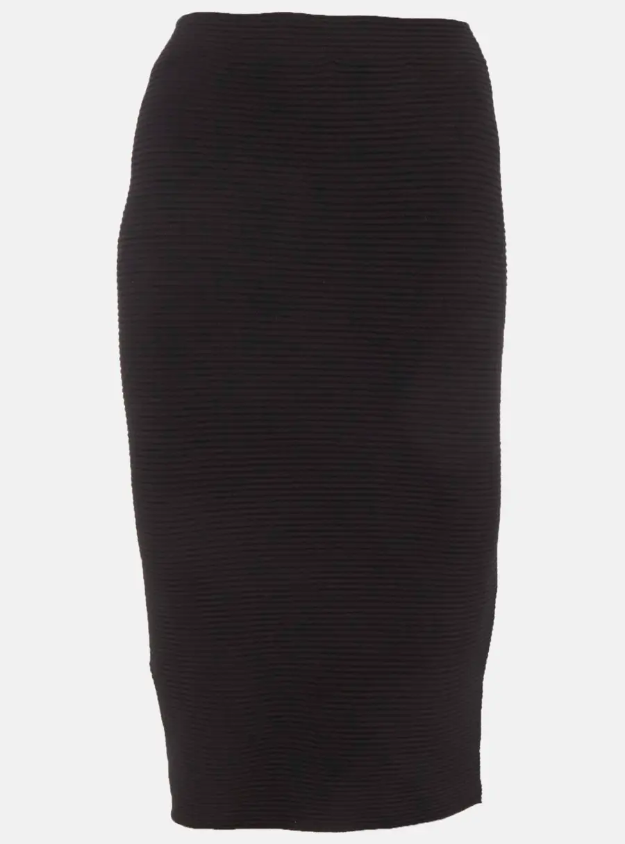 Emporio Armani Black Knit Midi Skirt M