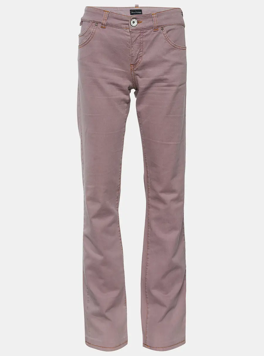Emporio Armani Pale Pink Denim Straight Fit Jeans M