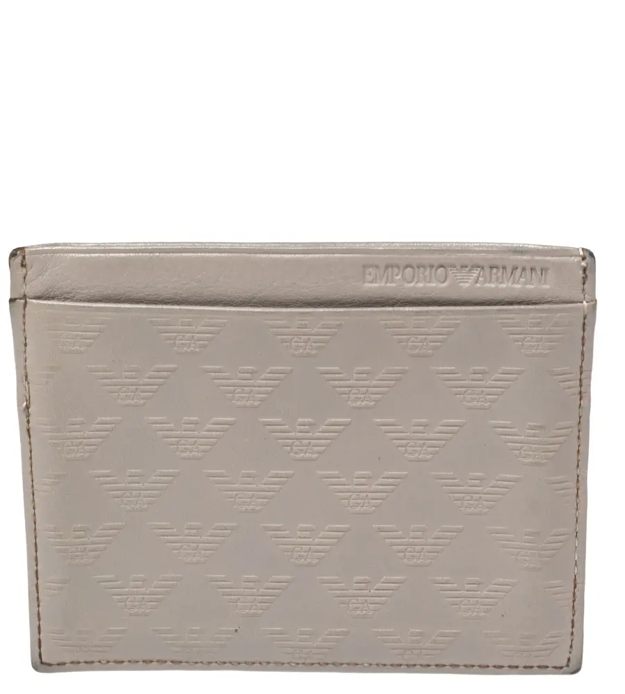 Emporio Armani Grey Leather Card Holder
