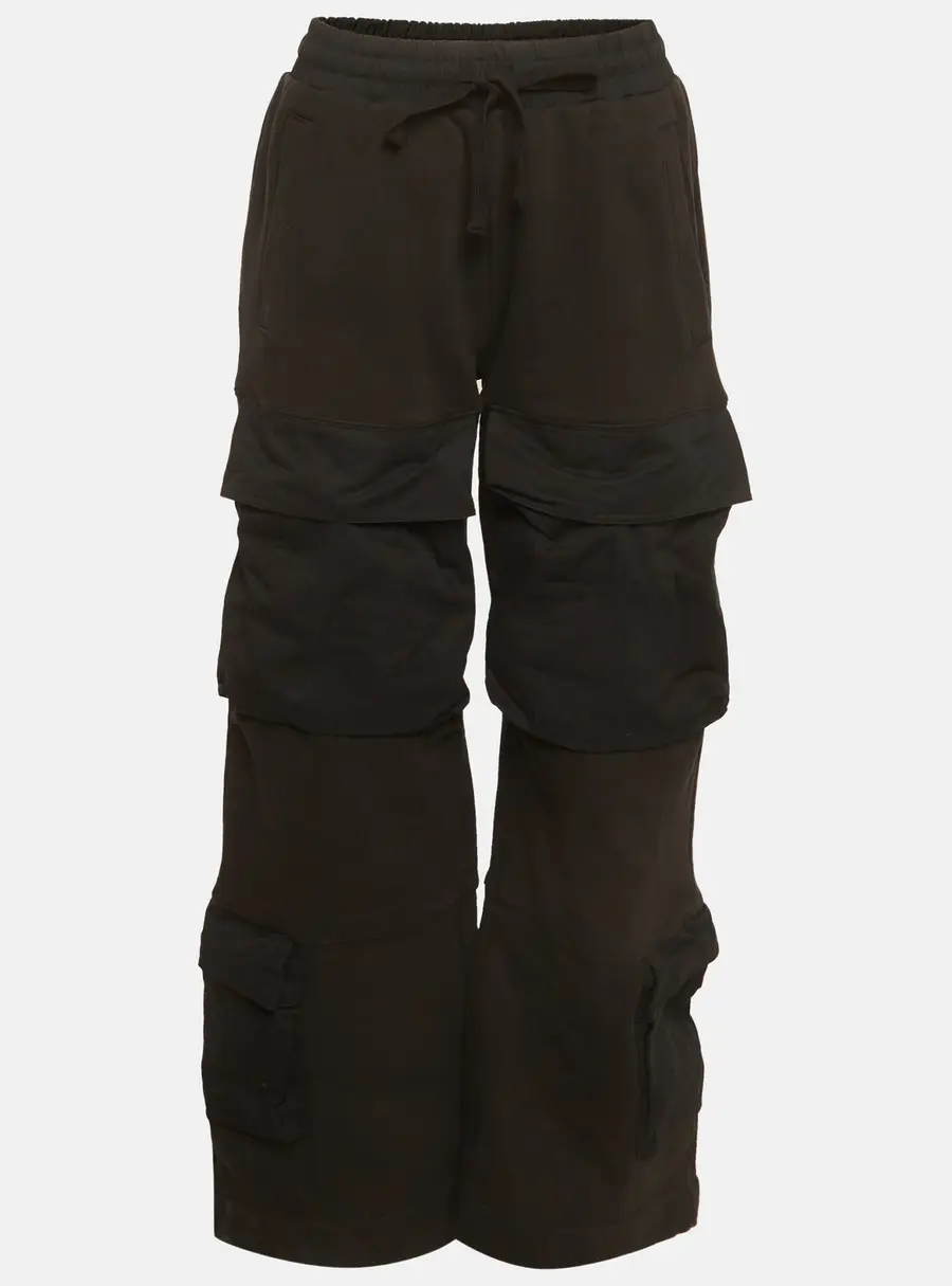 Entire Studio Black Jersey Utility Track Pants S