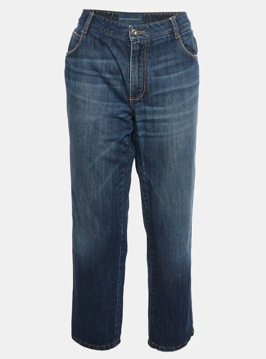 Ermanno Scervino Blue Denim Straight Fit Jeans L/Waist 34"