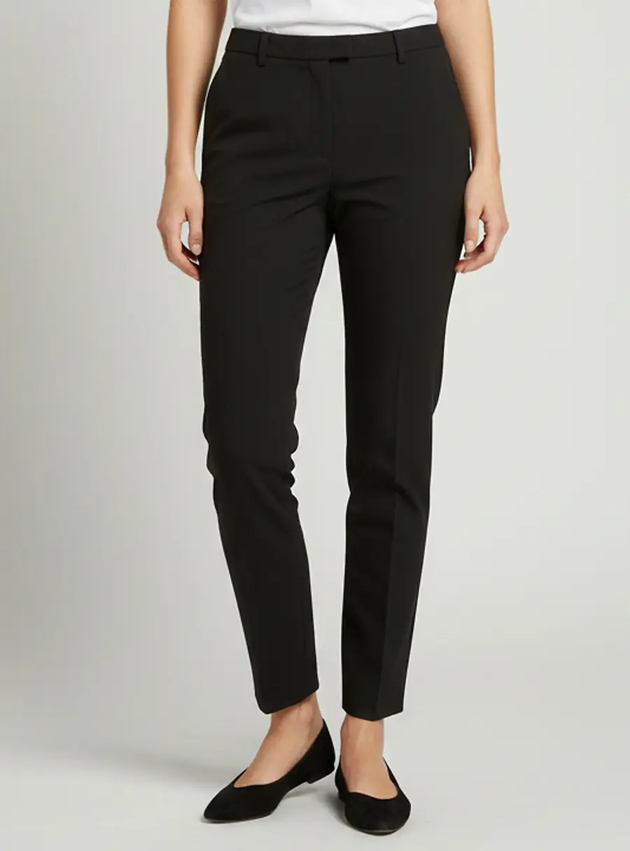 Escada Black Wool Blend Taxinar Tailored Trousers S