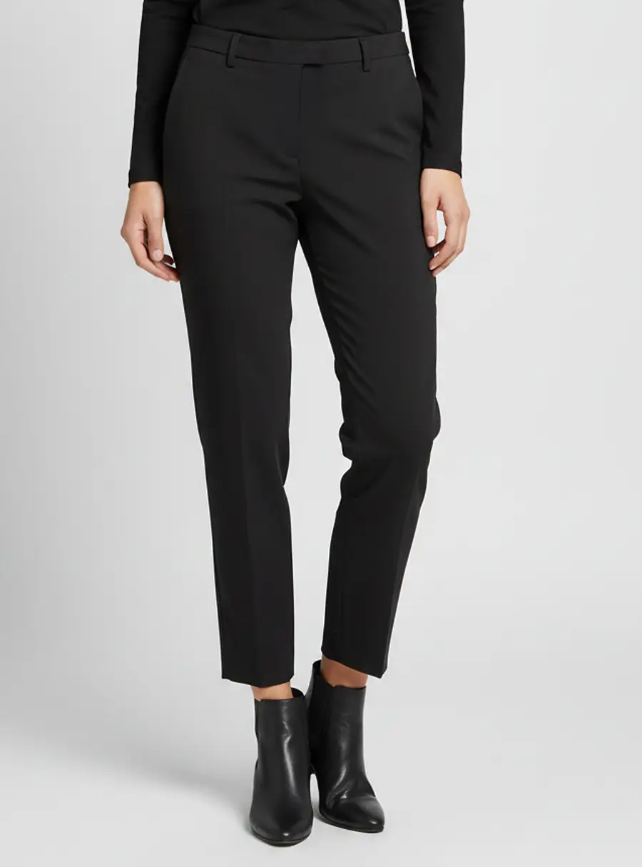 Escada Black Wool Blend Taxinar Tailored Trousers M